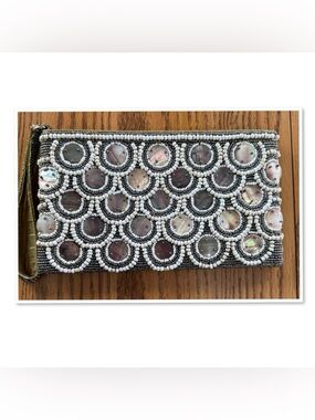 Shell Beaded Clutch